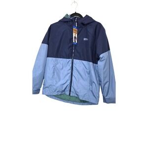Eddie Bauer Kids 3 in 1Navy & Light Blue Hooded Jacket Camo Fleece Lining Size L